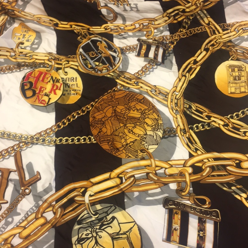 Henri Bendel Icon charms silk scarf